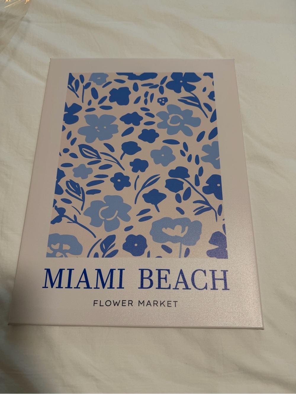 Flower Market Blue Floral Bathroom or bedroom Wall Art